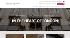Desktop Screenshot of lancaster-hall-hotel.co.uk